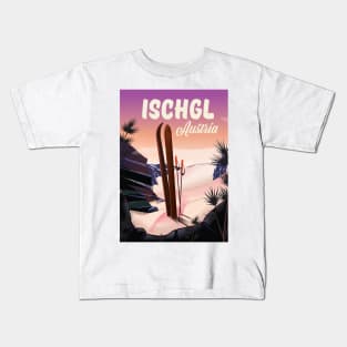 Ischgl Austria ski poster Kids T-Shirt